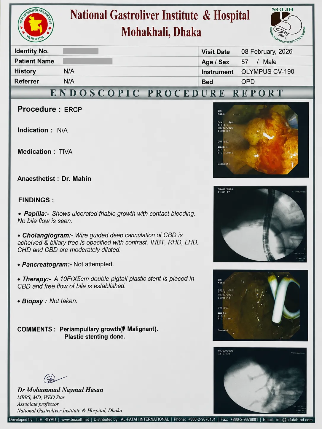 ERCP fluoroscopic view